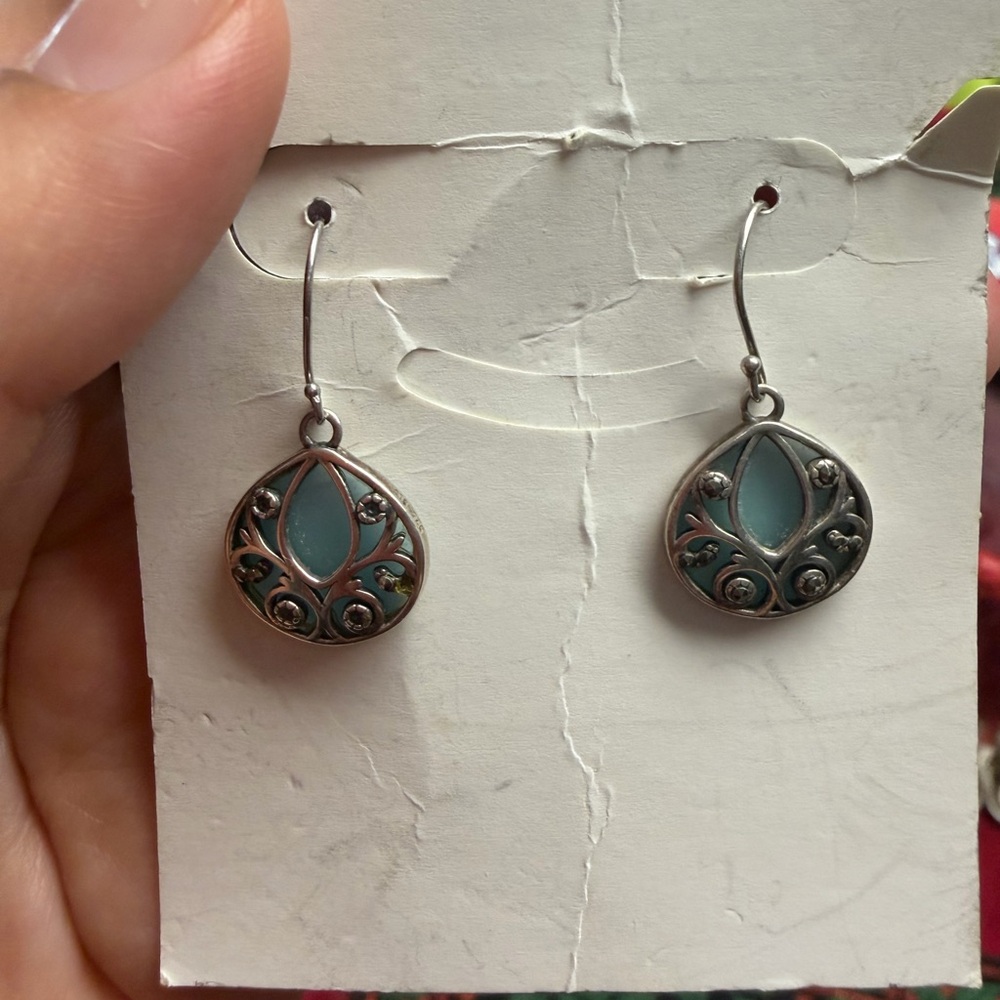 Tori Hill 925 Sterling silver Round Drop Earrings